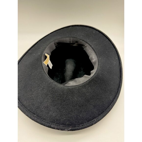 MICHAEL KORS chain detail adjustable women's wool felt fedora hat - Black - M/L - Picture 10 of 10